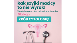 Różowy plakat informacyjny