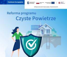 Plansza reklamowa dot programu "Czyste Powietrze" 