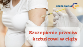 Plakat informujący o szczepionce przeciw krztuścowi 