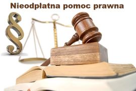 Plakat informujący o bezpłatnej pomocy prawnej 