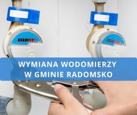 Plakat informacyjny dot. wymiany wodomierzy 