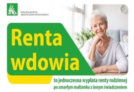 Plakat dot. renty wdowiej 