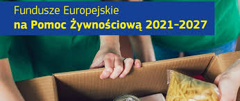 Plakat informujący o pomocy żywnościowej 