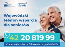 Plakat informacyjny - widoczni seniorzy