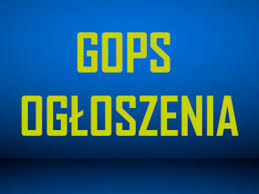 Plakat informacyjny: napis GOPS