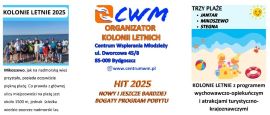 Kolorowy plakat dot. letniego wypoczynku dla dzieci 