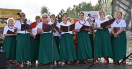 Grupa kobiet podczas występu scenicznego 