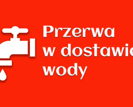 plakat informacyjny dot. awarii wody