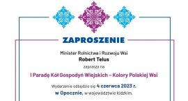 Plakat informacyjny - I Parada Kół Gospodyń Wiejskich 
