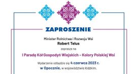 Plakat informacyjny - I Parada Kół Gospodyń Wiejskich 