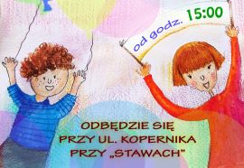 Plakat ilustrujący festyn z okazji Dnia Dziecka