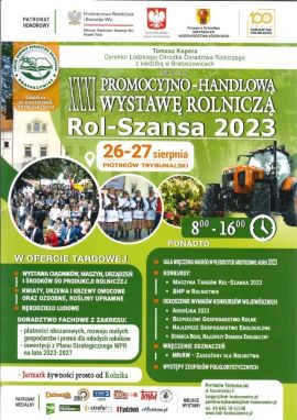 Plakat informacyjny dot. Rol- Szansy