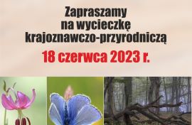 Plakat informacyjny dot. wycieczki krajobrazowej po powiecie radomszczańskim śkim 