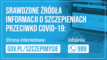 Infografika Covid-19 sprawdzone źródła informacji