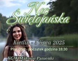 Plakat informacyjny dot. Nocy Świętojańskiej 