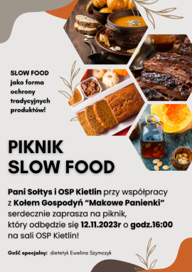 Plakat zachęcający do udziału w pikniku Slow Food 