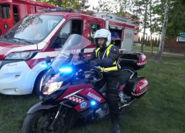 Samochód i motocykl strażacki 