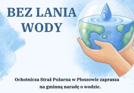 Plakat informacyjny - spotkanie dot. wody
