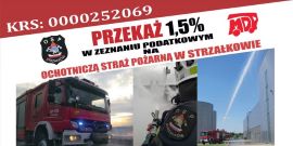 Baner dot. 1,5 proc. na rzecz OSP Strzałków 