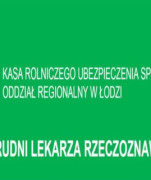 Grafika informacyjna dot. zatrudnienia przez KRUS lekarza rzeczoznawcę 