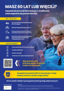 Kolorowy plakat informacyjny dot. szczepień dla seniorów przeciw RSV