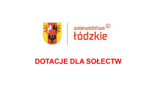 Tablica informacyjna z napisem Dotacje dla Sołectw 
