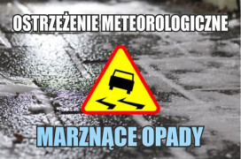 Grafika informująca o marznących opadach deszczu 