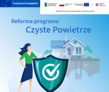 Kolorowy plakat dot. programu "Czyste Powietrze" 
