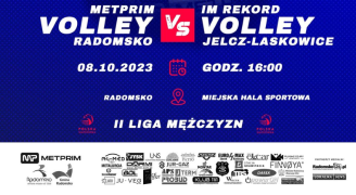 Plakat informujący o inauguracji sezonu siatkarskiego w Radomsku