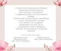 Grafika dot. życzeń dla nauczycieli 