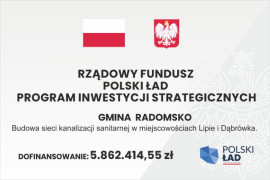 Tablica informacyjna: Rządowy Fundusz Polski Ład Program Inwestycji Strategicznych 