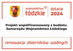  Tablice informacyjna mówiąca o dofinansowaniu zadania przez Samorząd Województwa Łódzkiego 