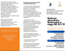 Ulotka informacyjna dot. planowanego przebiegu obwodnicy Radomska