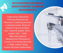 Kolorowa grafika informująca o braku wody