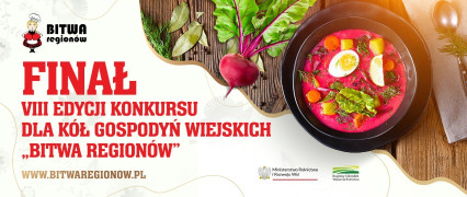 Plakat informujący o finale konkursu kulinarnego "Bitwa Regionów"
