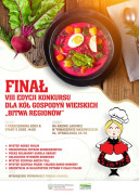 Plakat informujący o VIII edycji konkursu kulinarnego "Bitwa Regionów" 