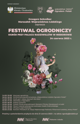 Plakat - Festiwal Ogrodniczy - Kobieta cała w kwiatach  