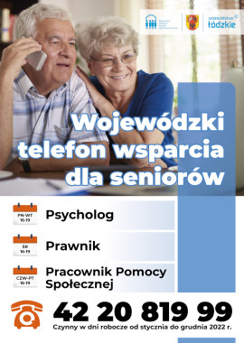 Informacje o telefonie wsparcia dla seniorów