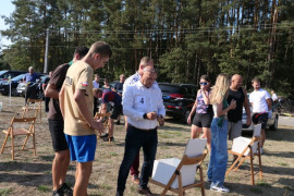 Mężczyzna podczas zmagań konkursowych 