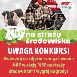 Plakat informujący o konkursie dla OSP