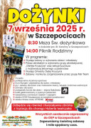 Kolorowy plakat informacyjny dot. dożynek 
