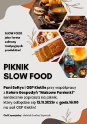 Plakat zachęcający do udziału w pikniku w stylu SLOW FOOD 