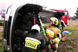 Podpory strażackie wykorzystywane w akcji przez druhów OSP Szczepocice 