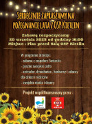 Plakat informujący o pikniku z okazji zakończenia lata 