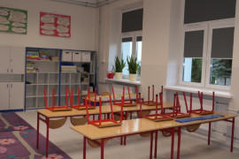 Odnowiona sala lekcyjna PSP w Płoszowie