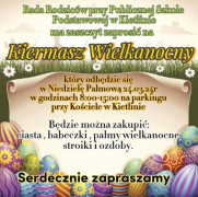 Plakat informujący o Kiermaszu Wielkanocnym w Kietlinie 