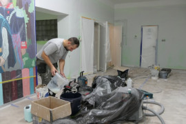 Prace  remontowe w szkole w Szczepocicach 