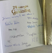 Kartka świąteczna z podpisami 
