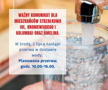 Grafika informująca o braku wody