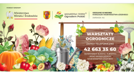 Plakat informujący o warsztatach ogrodniczych